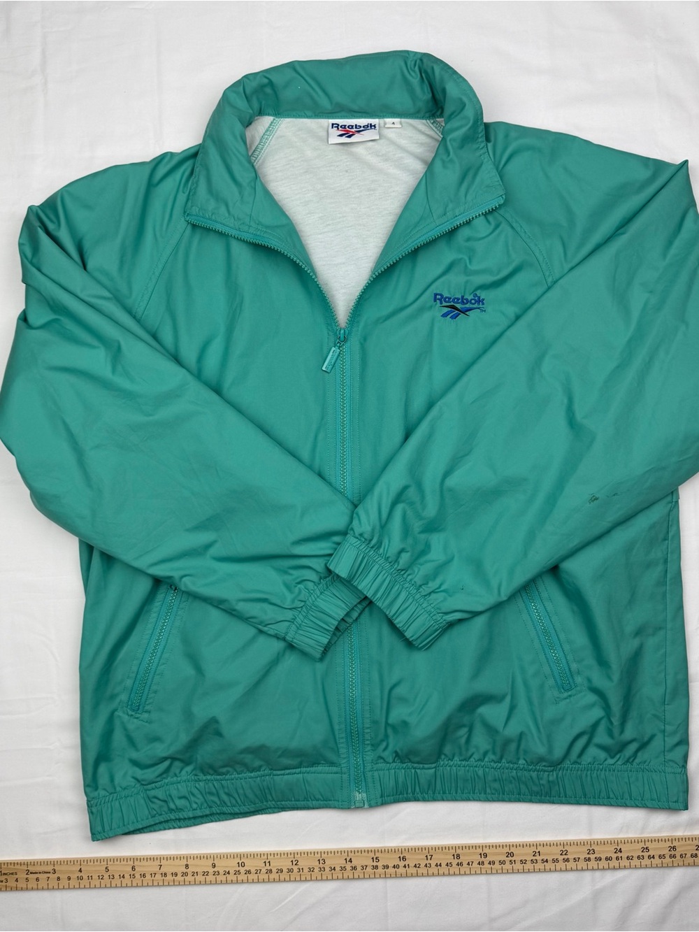 Reebok Men's Teal Green Lightweight Windbreaker Jacket